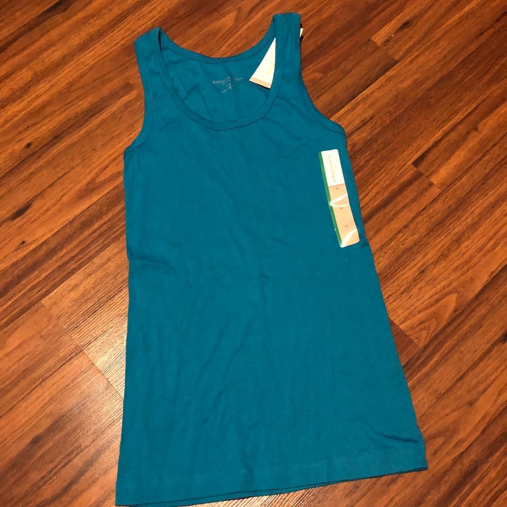 Teal maternity tank